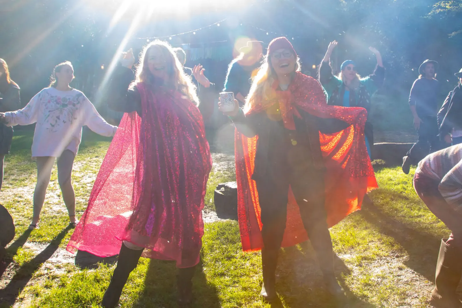 Red capes in the sun