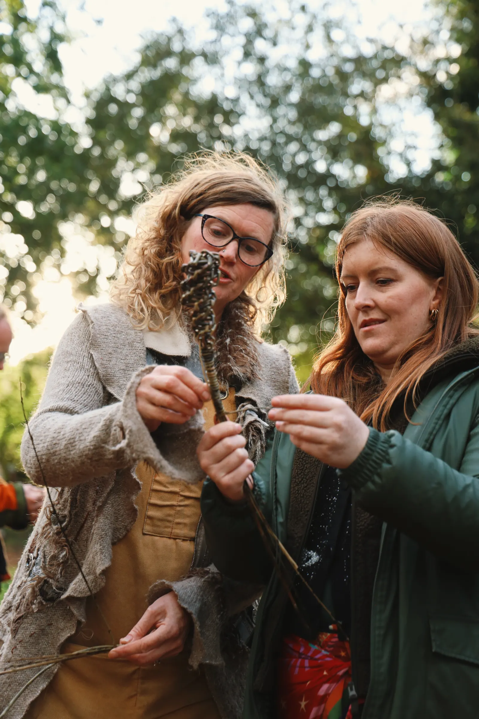Willow weaving workshop in the woods
