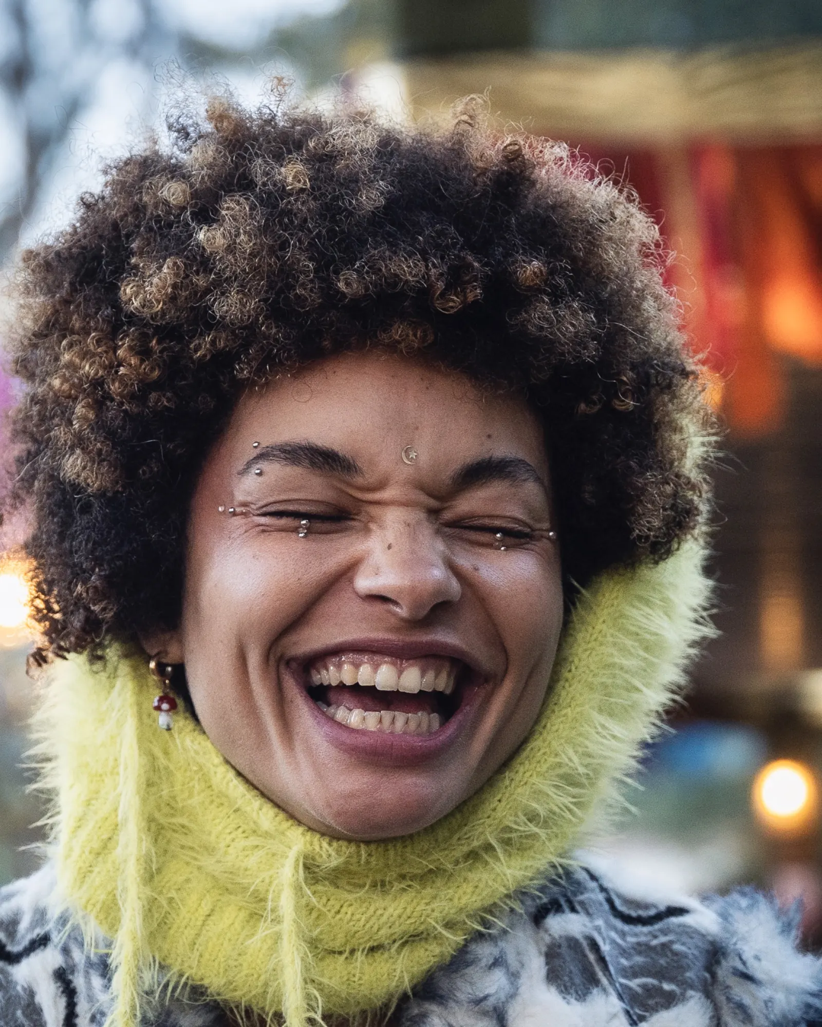 Portrait of friend in a yellow scarf